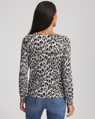 Animal Crewneck Cardigan English Cream - Chico's