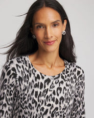 Animal Crewneck Cardigan English Cream - Chico's