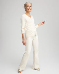Embellished Crewneck Cardigan English Cream - Chico's