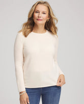 Crewneck Cashmere Pullover Sweater Cream - Chico's