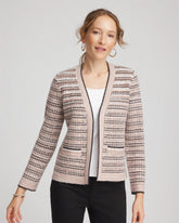Sunset Abstract Sweater Jacket Black - Chico's
