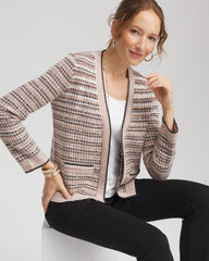 Sunset Abstract Sweater Jacket Black - Chico's