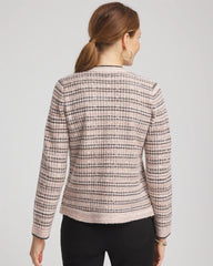 Sunset Abstract Sweater Jacket Black - Chico's