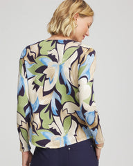 Ella Bloom V-Neck Pullover Sweater Passport Blue - Chico's
