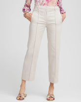 Stretch Sateen Straight Cropped Pants Smokey Taupe - Chico's