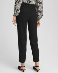 Matelassé Slim Tapered Ankle Pants Black - Chico's