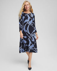 Travelers™ Abstract Midi Dress Travelers India Ink - Chico's