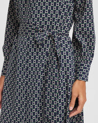 Chain Print Maxi Shirtdress Passport Blue - Chico's