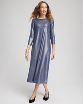 Foiled Jersey Knit Maxi Dress Indigo Sky - Chico's