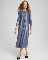 Foiled Jersey Knit Maxi Dress Indigo Sky - Chico's