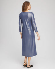 Foiled Jersey Knit Maxi Dress Indigo Sky - Chico's
