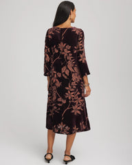 Burnout Velvet Midi Dress Night Bloom - Chico's
