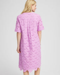 Eyelet Popover Dress Lavender Skies - Chico's