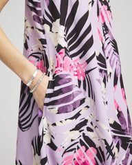 Zenergy® Floral Palms Lightweight Midi Dress Violet Aura - Chico's
