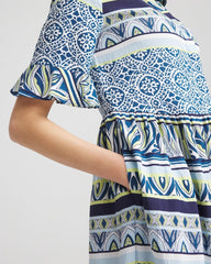 Flutter-Sleeved Maxi Dress Seaport Blue - Chico's