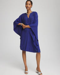 Embellished Kaftan Dress Blue Casa - Chico's