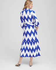 Chevron Striped Shirtdress Alabaster - Chico's