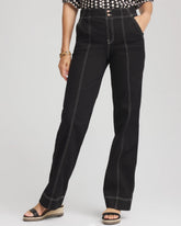 Pull-On Wide-Leg Jeans Black - Chico's