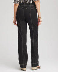Pull-On Wide-Leg Jeans Black - Chico's