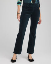 Velveteen Pull-On Flared Jeans Teal Shadow - Chico's