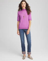 Embellished Pull-On Slim Ankle Jeggings Buttercup Indigo - Chico's