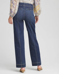 Pull-On Wide-Leg Jeans Alora Indigo - Chico's