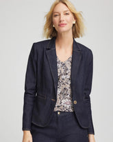Denim Peplum Blazer Cedar Rinse - Chico's