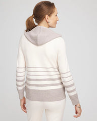 Zenergy® Luxe Metallic Striped Sweater English Cream - Chico's