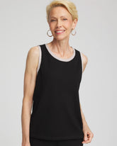 Zenergy® Luxe Metallic Trim Tank Black - Chico's