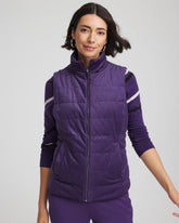 Zenergy® Reversible Velvet Puffer Vest Purple Elixir - Chico's