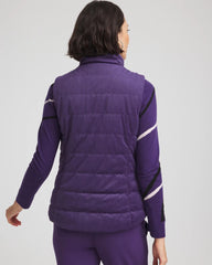 Zenergy® Reversible Velvet Puffer Vest Purple Elixir - Chico's