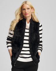 Zenergy® Luxe Faux Fur Vest Black - Chico's