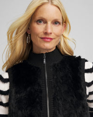 Zenergy® Luxe Faux Fur Vest Black - Chico's