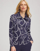 Zenergy® Soft Melody Half-Zip Top Passport Blue - Chico's