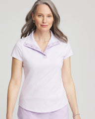 Zenergy® Striped UPF Short-Sleeve Top Violet Aura - Chico's