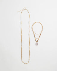 Convertible Agate Pendant Necklace Neutral - Chico's