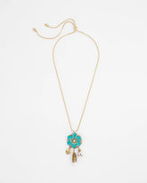 Adjustable Flower Charm Pendant Necklace Multi - Chico's