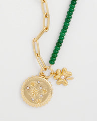 Short Clover Pendant Necklace Green - Chico's