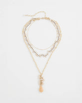 Convertible Rose Quartz Pendant Necklace Pale Pink - Chico's