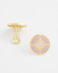 No Droop® Enamel Clip-On Earrings Pink - Chico's