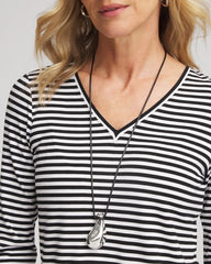 Silvertone Adjustable Pendant Necklace Mixed Metals - Chico's