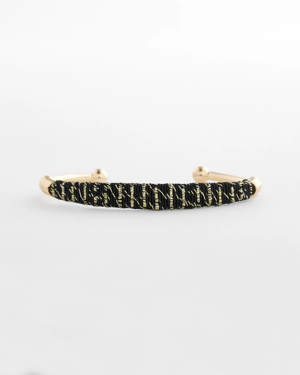 Thread Wrapped Cuff Bracelet Black/Gold - Chico's
