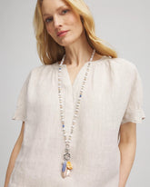 Seashell Beaded Pendant Necklace Multi - Chico's