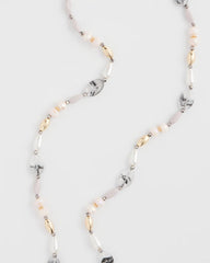 Pink Art Deco Beaded Necklace Pink - Chico's