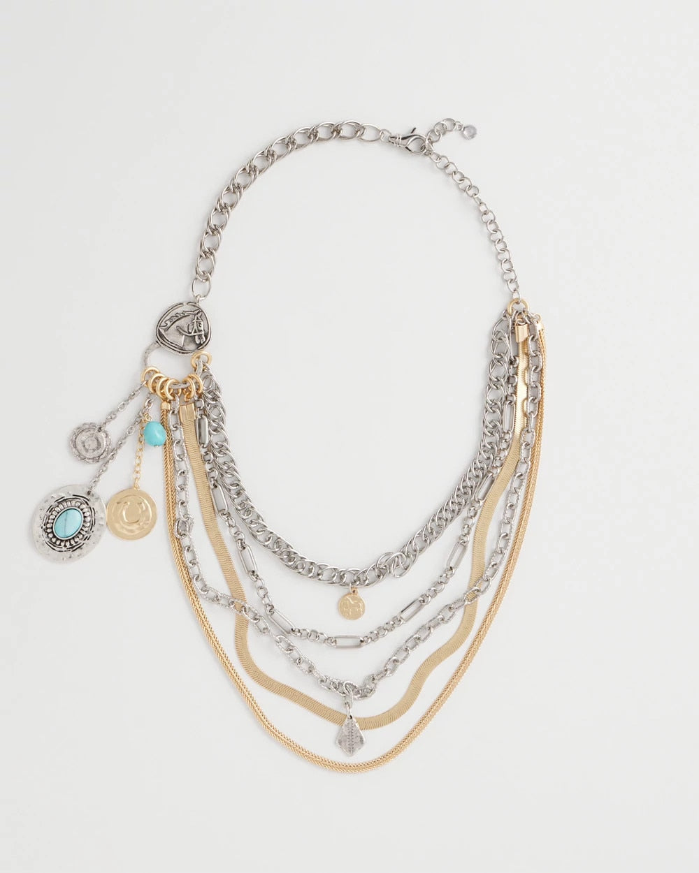 Equestrian Mixed-Metal Multistrand Necklace Mixed Metals - Chico's
