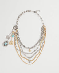 Equestrian Mixed-Metal Multistrand Necklace Mixed Metals - Chico's