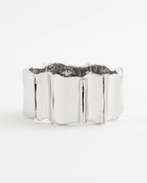 Silvertone Wave Stretch Cuff Bracelet Silver - Chico's