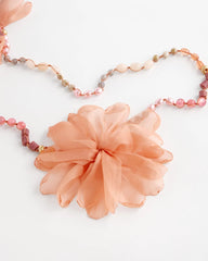 Pink Floral Aventurine Long Single Necklace Pink - Chico's