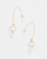 No Droop® Quartz Crystal Threader Earrings Gold - Chico's
