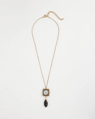 Clock Pendant Necklace Gold - Chico's